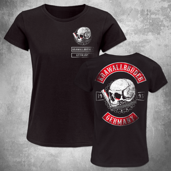 KrawallBrüder - Germany, Rundhals Girly-Shirt schwarz AKTION