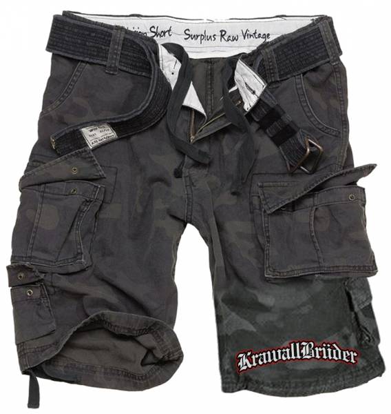 KrawallBrüder - Logo, Division Short [black camo]