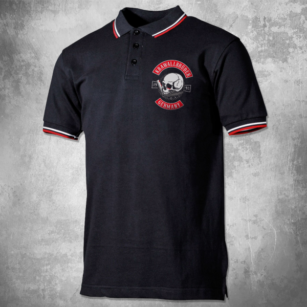 KrawallBrüder - Germany, Poloshirt schwarz AKTION