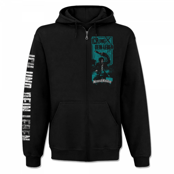 KrawallBrüder - Leatherface türkis, Kapuzen-Zippjacke AKTION