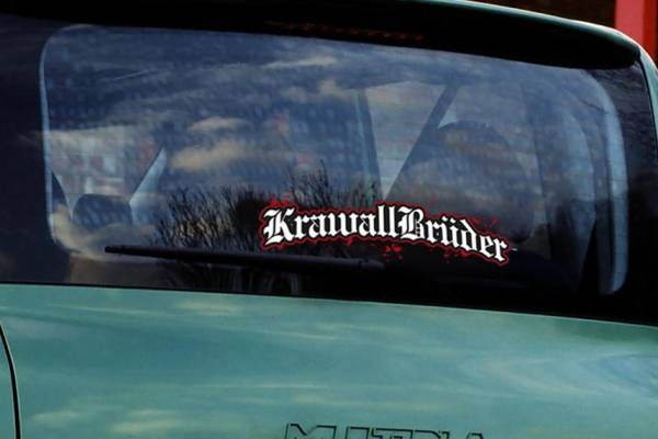 KrawallBrüder - Logo I Heckscheibenaufkleber klein I aussen