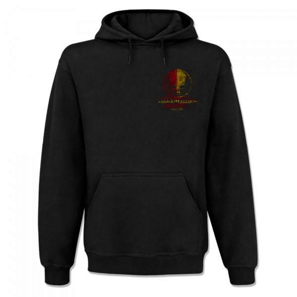 KrawallBrüder - Skull / Rot / Gold , Kapuzenpullover schwarz