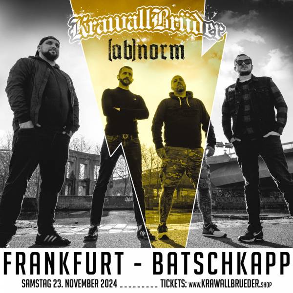 23.11.24 - Ticket KrawallBrüder [ab]norm Tour: Frankfurt - Batschkapp