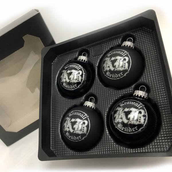 KrawallBrüder - Logo, Weihnachtskugeln im Set lim. 111 schwarz