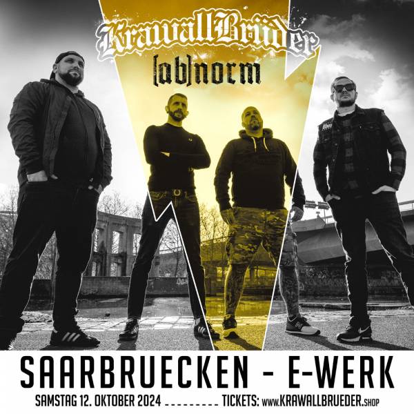12.10.24 Ticket KrawallBrüder [ab]norm Tour: Saarbrücken E-Werk