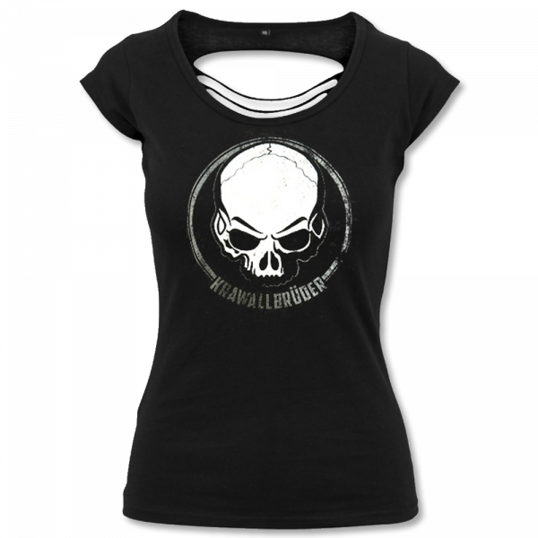 KrawallBrüder - Skull 24, Back Cut Girl Shirt, schwarz