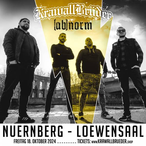 18.10.24 - Ticket KrawallBrüder [ab]norm Tour: Nürnberg - Löwensaal
