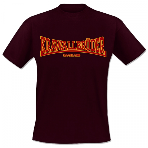 KrawallBrüder - Saarland, T-Shirt [dunkelrot]