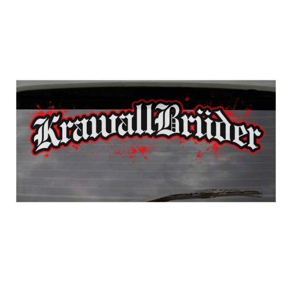 KrawallBrüder - Logo I Heckscheibenaufkleber groß I außen