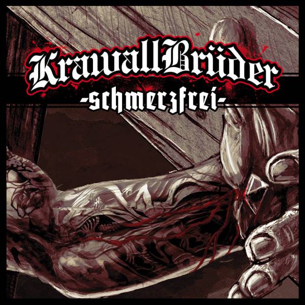 KrawallBrüder - schmerzfrei, LP lim. 222 (grün mit sw/w splatter)