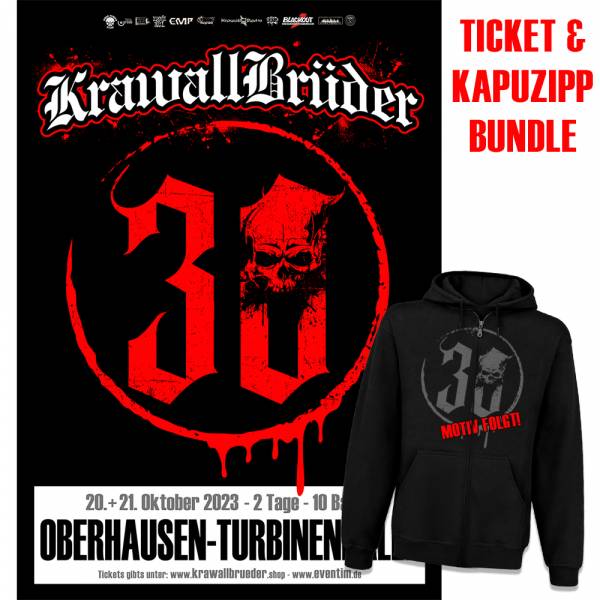 20.+ 21.10.23 KrawallBrüder - 30 Jahre Jubiläumsshow OBERHAUSEN Kapuzipp Bundle