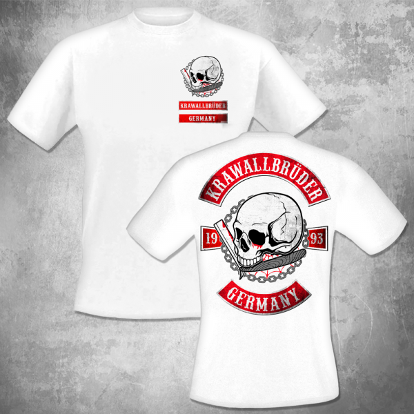 KrawallBrüder - Germany, T-Shirt weiss AKTION