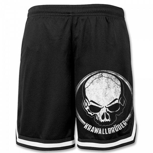 KrawallBrüder - Skull 24, Mesh Short [schwarz]