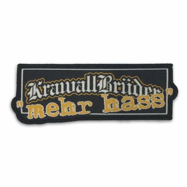 KrawallBrüder - Logo mehr Hass, Aufnäher