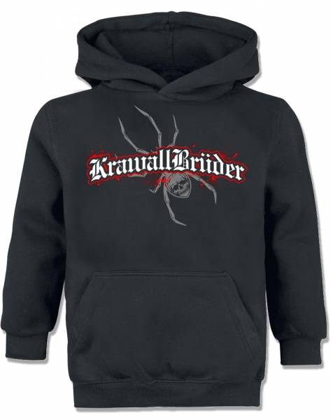 KrawallBrüder - Skullspider, Kinder Kapuzenpullover [schwarz]